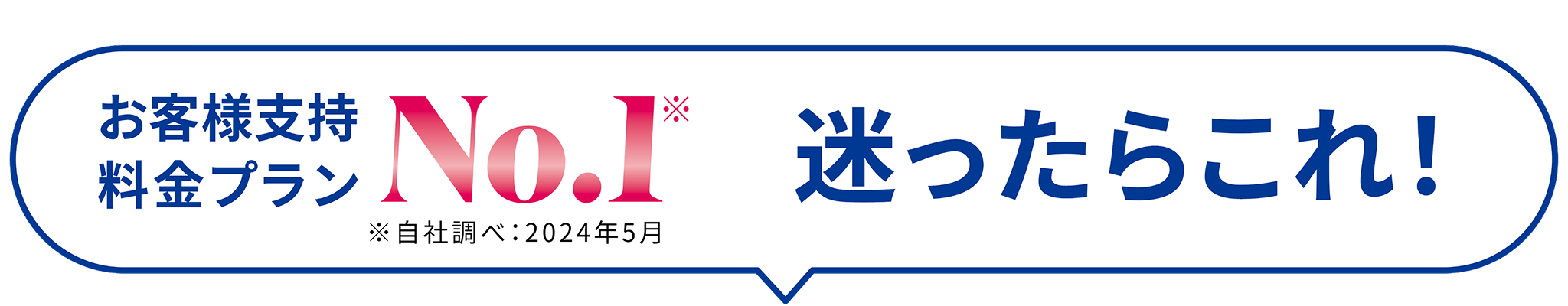 お客様支持料金プラン No.1